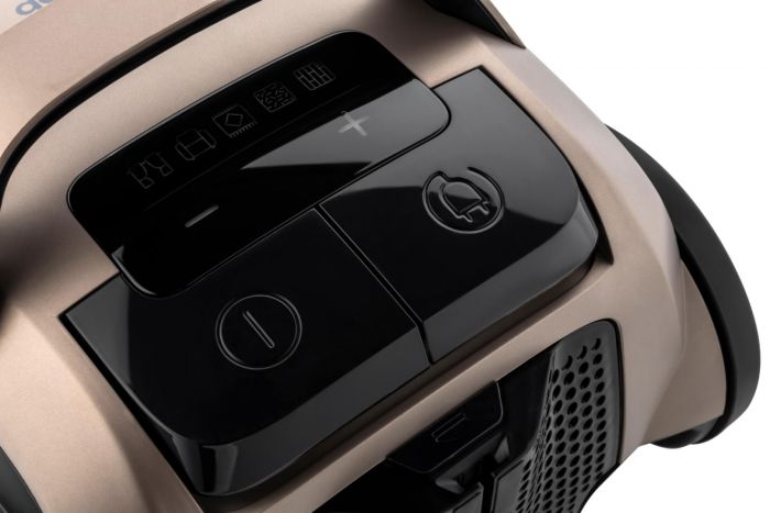 Пилосос Gorenje мішковий, 850Вт, конт пил -3л, HEPA, сенсорне упр, телескоп трубка, бронзовий