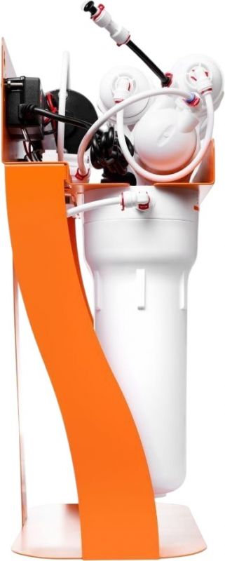 Фільтр зворотного осмосу Ecosoft Absolute з мінералізатором та помпою на станині, мембрана 75gpd DuPont, дренаж 1:1