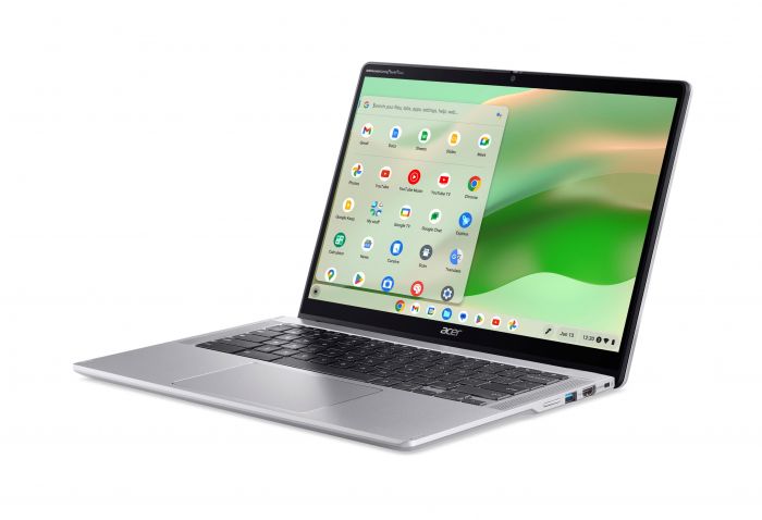 Ноутбук Acer Chromebook Spin CP314-2HN 14" WUXGA IPS Touch, Intel i3-N305, 8GB, F256GB, UMA, ChromeOS, сріблястий