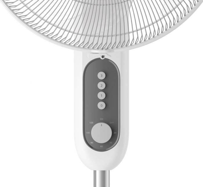 Вентилятор Philips підлоговий Series 1001, 45см, 47Вт, пульт ДК, опора кругла, білий