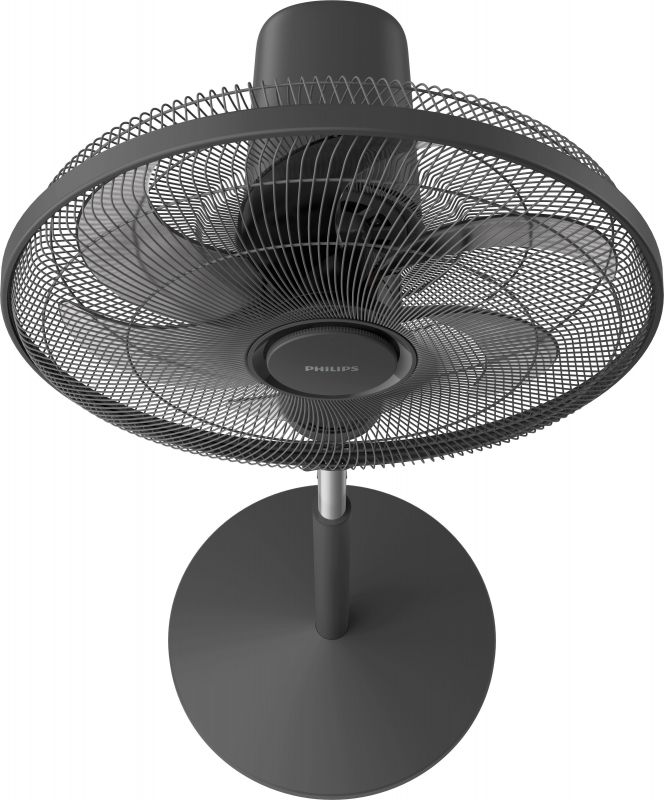 Вентилятор Philips підлоговий Series 1001, 45см, 47Вт, пульт ДК, опора кругла, ароматерапія, чорний