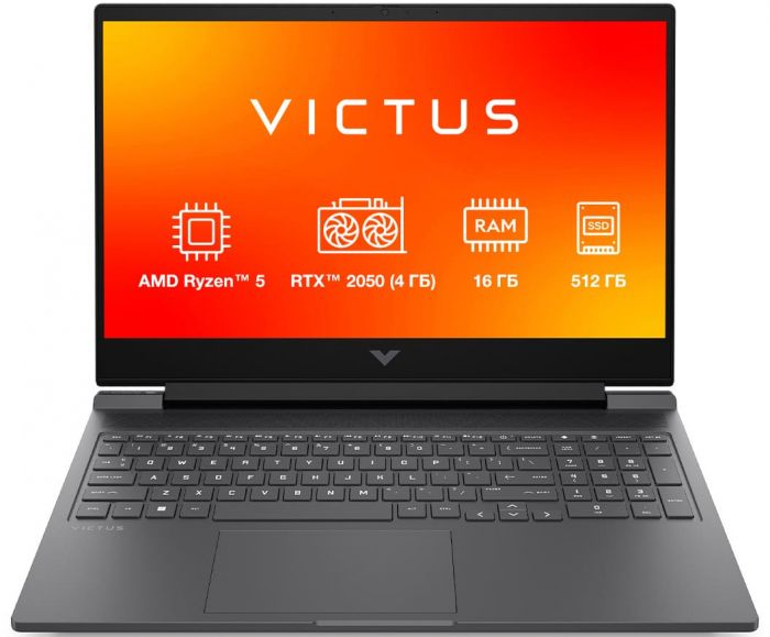 Ноутбук HP Victus 15-fb3014ua 15.6" FHD IPS AG, AMD R5-8645HS, 16GB, F512GB, NVD2050-4, DOS, сірий
