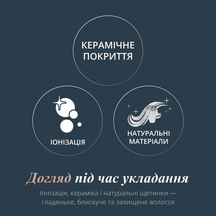 Фен-щітка Rowenta Air Brush 3D, 1200Вт, 3 режими, іоніз-я, хол. обдув, функція фену, кераміка, чорно-золотий