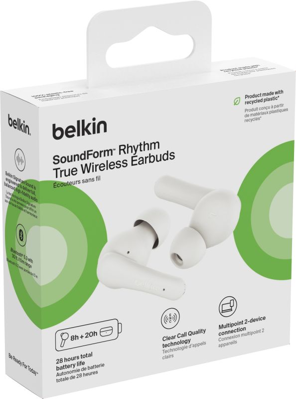 Навушники TWS Belkin Soundform Rhythm True Wireless, білий