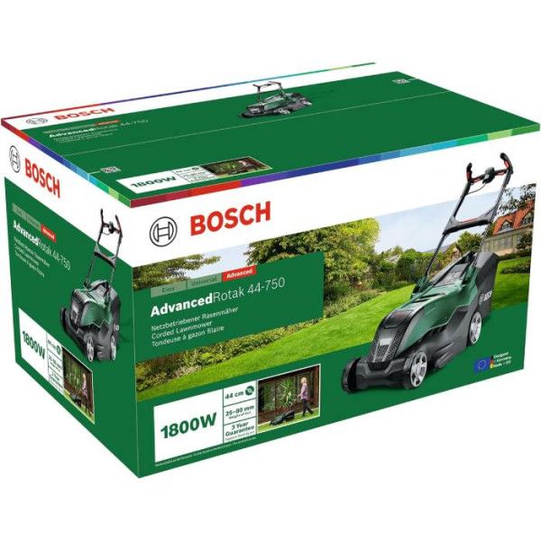 Газонокосарка мережева Bosch AdvancedRotak 44-750 1800Вт 44 см 50л 25-80мм 16.5кг