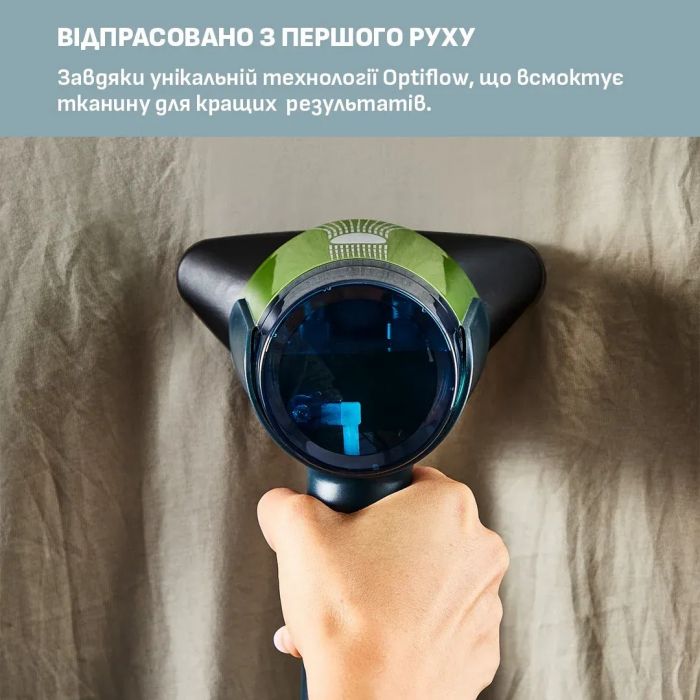 Відпарювач Tefal компактний AeroSteam, 1400Вт, 100мл, постійна пара - 20гр, чорно-зелений