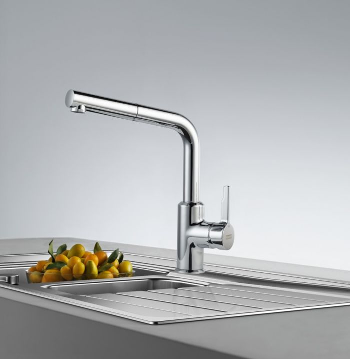 Змішувач для кухні Franke Urban Pull Out, довж.виливу - 252мм, витяжний, 1важіль, хром