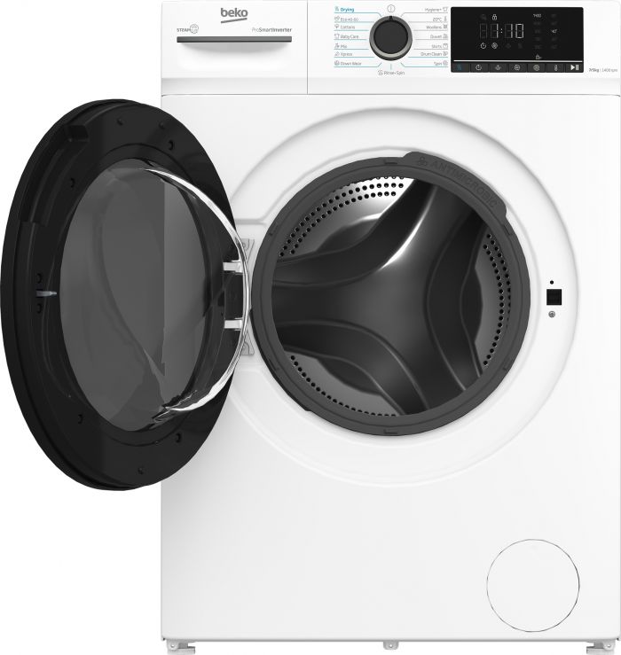 Прально-сушильна машина Beko фронтальна, 7(5)кг, 1400, D, 52см, дисплей, інвертор, пара, білий