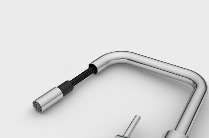 Змішувач для кухні Franke Lina U Pull Down, довж.виливу - 251мм, витяжний, поворотний, 1важіль, хром