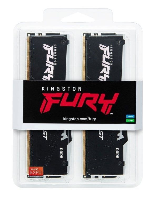 Пам'ять ПК Kingston DDR5 64GB KIT (32GBx2) 5200 FURY Beast RGB
