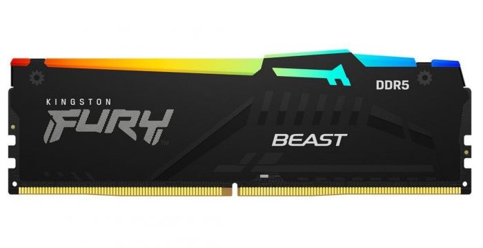 Пам'ять ПК Kingston DDR5 64GB KIT (32GBx2) 5200 FURY Beast RGB