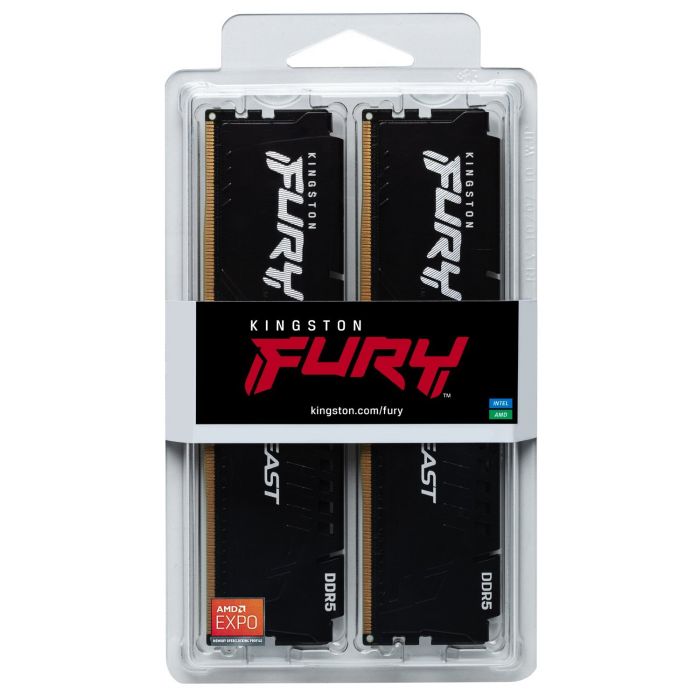 Пам'ять ПК Kingston DDR5 32GB KIT (16GBx2) 5600 FURY Beast  EXPO