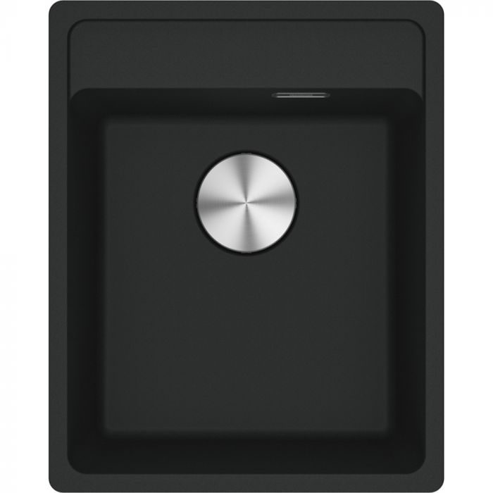 Мийка кухонна Franke Maris, фраграніт, прямокутник, без крила, 410х510х200мм, чаша - 1, врізна, MRG 610-37 TL, чорний матовий