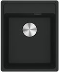 Мийка кухонна Franke Maris, фраграніт, прямокутник, без крила, 410х510х200мм, чаша - 1, врізна, MRG 610-37 TL, чорний матовий
