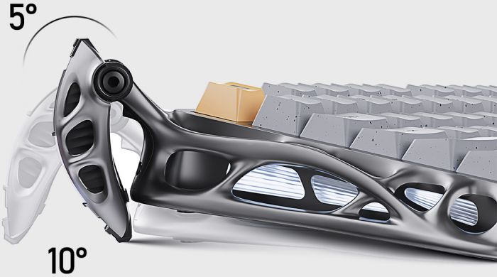 Клавіатура механічна GravaStar Mercury K1 Pro 80keys, GravaStar x Kailh Speedy Mint, EN/UKR, BT/WL/USB, сірий