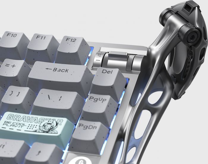 Клавіатура механічна GravaStar Mercury K1 Pro 80keys, GravaStar x Kailh Speedy Mint, EN/UKR, BT/WL/USB, сірий