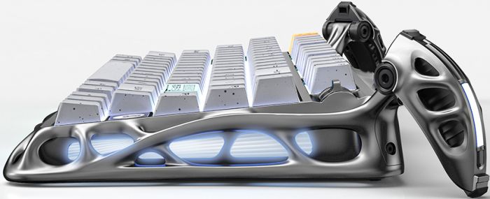 Клавіатура механічна GravaStar Mercury K1 Pro 80keys, GravaStar x Kailh Speedy Mint, EN/UKR, BT/WL/USB, сірий