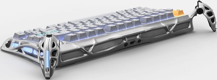 Клавіатура механічна GravaStar Mercury K1 Pro 80keys, GravaStar x Kailh Speedy Mint, EN/UKR, BT/WL/USB, сірий