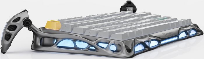 Клавіатура механічна GravaStar Mercury K1 Pro 80keys, GravaStar x Kailh Speedy Mint, EN/UKR, BT/WL/USB, сірий