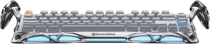Клавіатура механічна GravaStar Mercury K1 Pro 80keys, GravaStar x Kailh Speedy Mint, EN/UKR, BT/WL/USB, сірий
