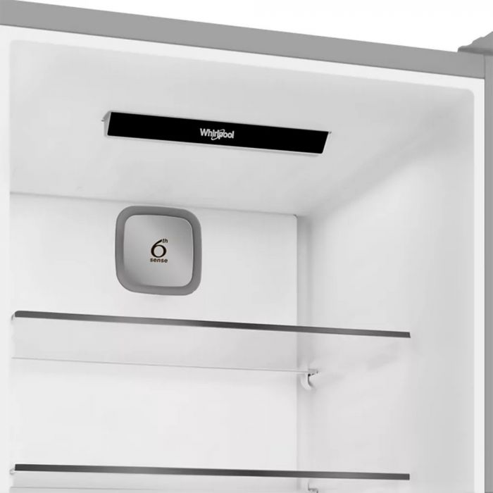 Холодильник Whirlpool з нижн. мороз., 203.5x60х66.3, холод.відд.-231л, мороз.відд.-104л, 2дв., А++, NF, дисплей, інв., зона нульова, нерж