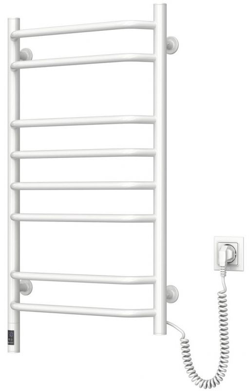 Рушникосушка Navin електрична Блюз, 800х480х123мм, таймер-регулятор, сталь, білий, праве підключення