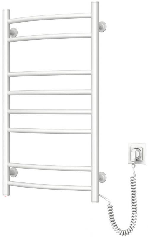 Рушникосушка Navin електрична Камелія, 800х480х105мм, кнопка, сталь, білий, праве підключення