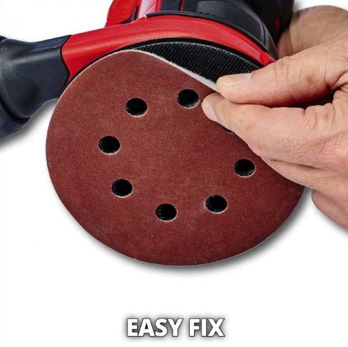 Шліфмашина ексцентрикова акумуляторна Einhell TE-RS 18 Li Kit 18В акб 1х2.5А·год 125мм 14000-22000об/хв 1.2кг