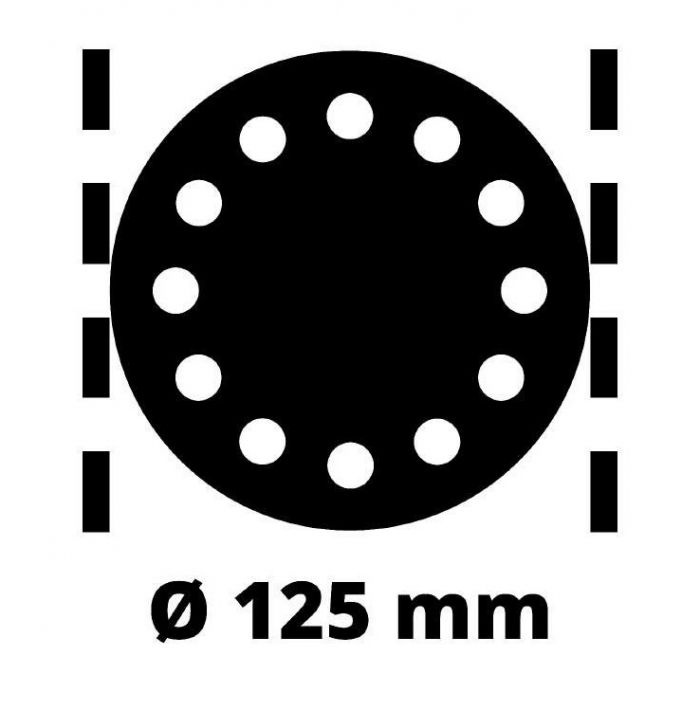 Шліфмашина ексцентрикова Einhell TE-RS 40 E400Вт 125 мм 12000-24000кол·хв 1.87кг