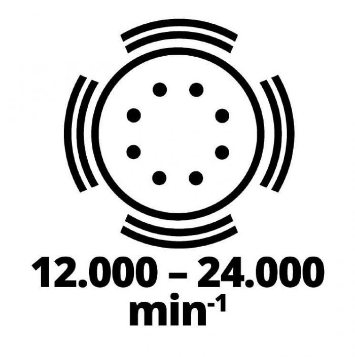 Шліфмашина ексцентрикова Einhell TE-RS 40 E400Вт 125 мм 12000-24000кол·хв 1.87кг