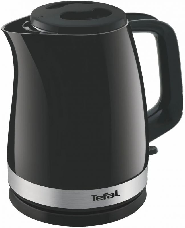 Електрочайник Tefal Delfini 1.7л, пластик, сріблясто-чорний