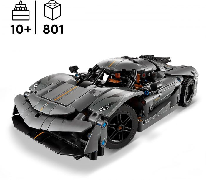 Конструктор LEGO Technic Koenigsegg Jesko Absolut — сірий гіперкар