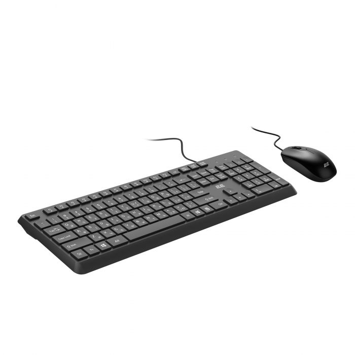 Комплект клавіатура та миша 2E MK405 USB-A, EN/UK/RU, чорний