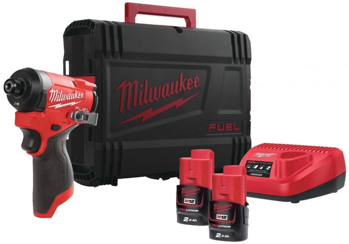 Гвинтоверт ударний акумуляторний Milwaukee M12 FID2-202X 12В АКБ 2х2А·год 0-4000об·хв 170Нм 1/4" ЗП C12C жилет кейс