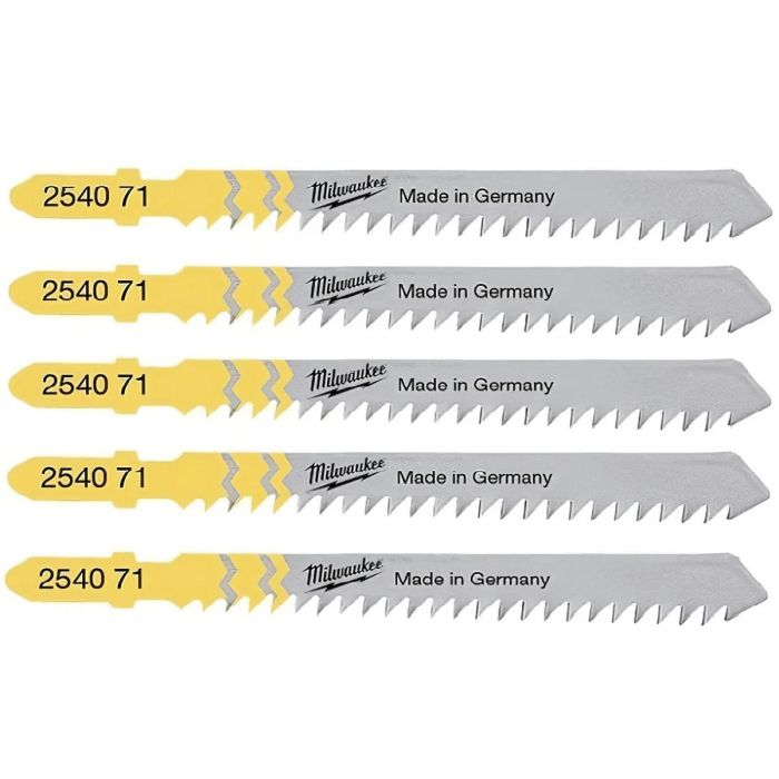 Полотно пиляльне для лобзика Milwaukee T111C , по дереву, крок зуба 3мм х 75мм, 5шт