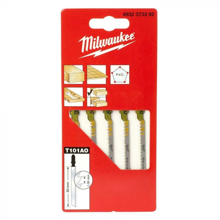 Полотно пиляльне для електролобзика Milwaukee  T101AO по дереву, крок зуба 1.35мм х 50мм, 5шт