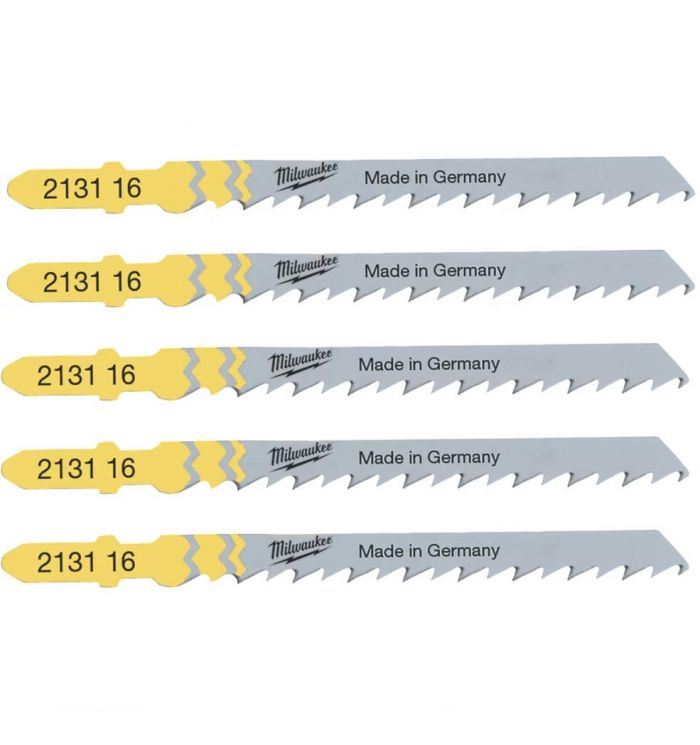Полотно пиляльне для електролобзика Milwaukee  T144D по дереву, крок зуба 4мм х 75мм, 5шт