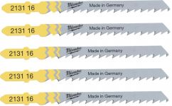 Полотно пиляльне для електролобзика Milwaukee  T144D по дереву, крок зуба 4мм х 75мм, 5шт