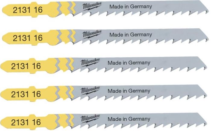 Полотно пиляльне для електролобзика Milwaukee  T144D по дереву, крок зуба 4мм х 75мм, 5шт