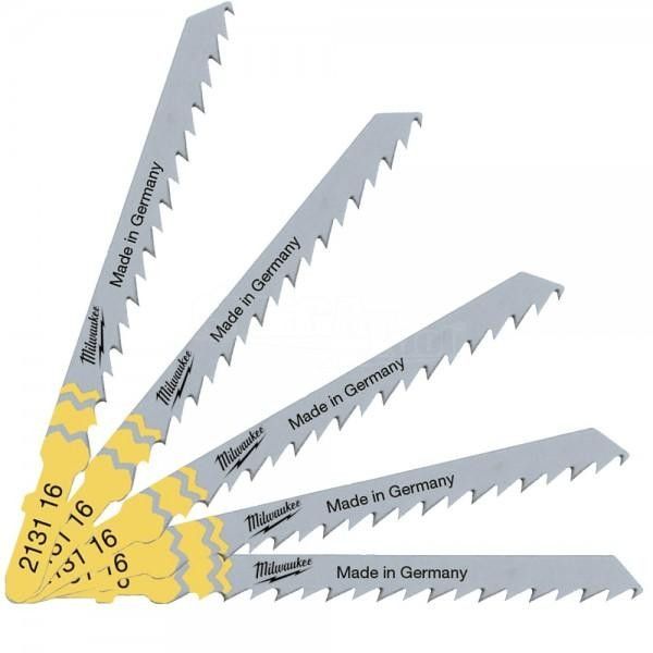 Полотно пиляльне для електролобзика Milwaukee  T144D по дереву, крок зуба 4мм х 75мм, 5шт