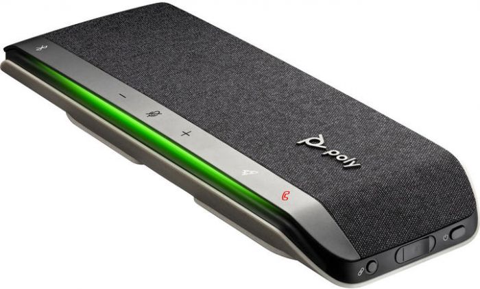 Спікерфон Poly Sync 40+ -M з адаптером BT700A, 3 x Bi-Mic, радіус 2,5 м, USB-A, USB-C, Bluetooth, сірий
