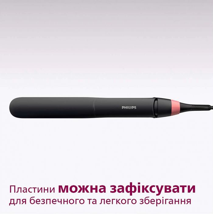 Випрямляч Philips Series 3000, темп.режимів-6, 160-230С, кераміка, чорний