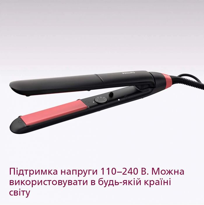 Випрямляч Philips Series 3000, темп.режимів-6, 160-230С, кераміка, чорний