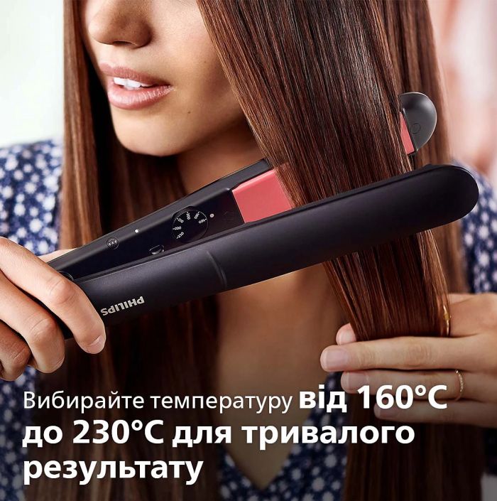 Випрямляч Philips Series 3000, темп.режимів-6, 160-230С, кераміка, чорний