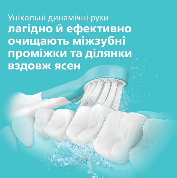 Щітка зубна електр. Philips, Sonicare For Kids, для дітей, 62т. колив/хв, насадок-2, Bluetooth, рожевий
