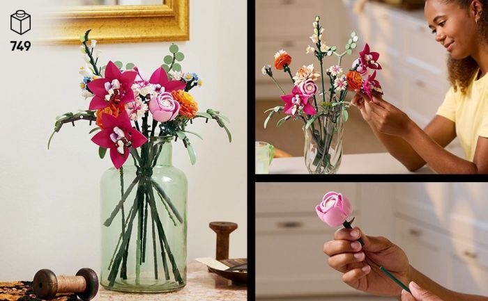 Конструктор LEGO Botanicals Милий рожевий букет квітів