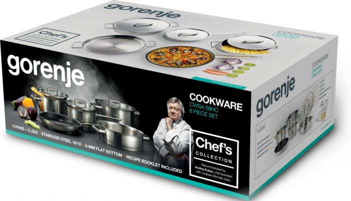 Набір посуду Gorenje CHEF'S COLLECTION, 8 предметів, нержавіюча сталь