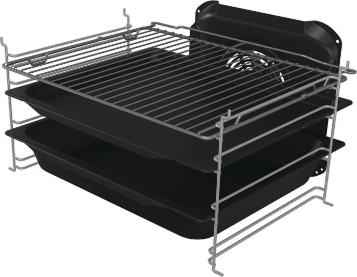 Плита Gorenje комбінована, 70л, 50x60см, дисплей, IconLed, чавун, білий