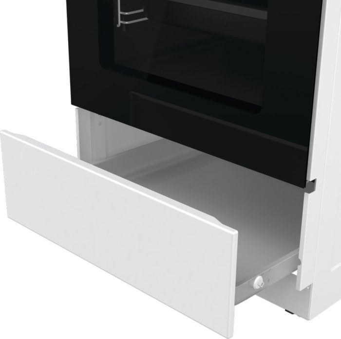 Плита Gorenje комбінована, 70л, 50x60см, дисплей, IconLed, чавун, білий