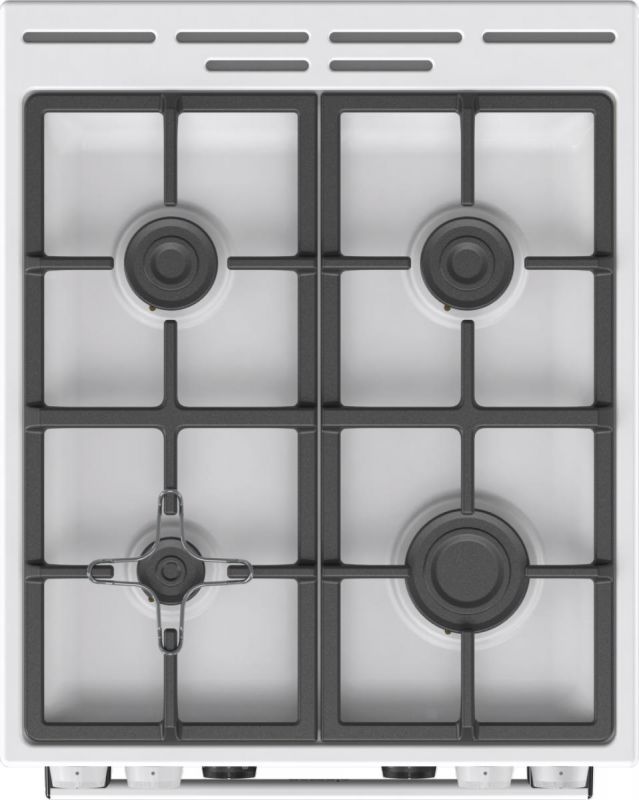 Плита Gorenje комбінована, 70л, 50x60см, дисплей, IconLed, чавун, білий